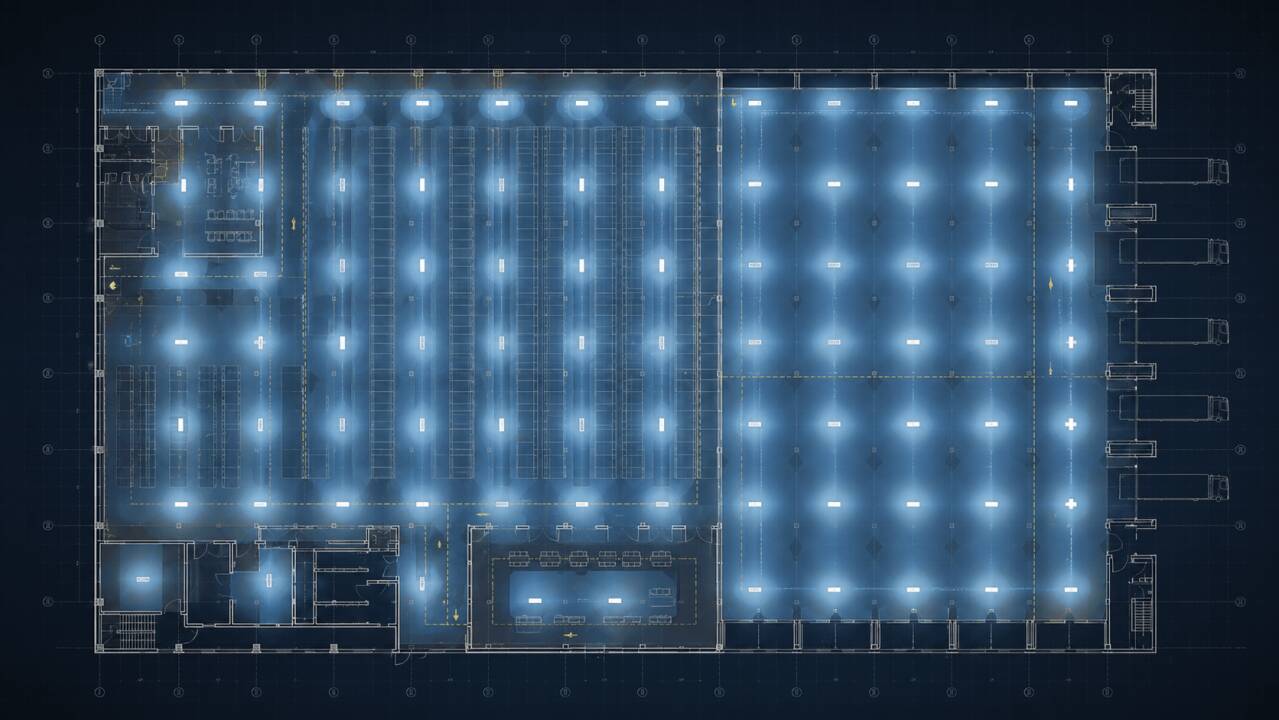 Spark platform dashboard showing occupancy heatmap and fixture status across all sites