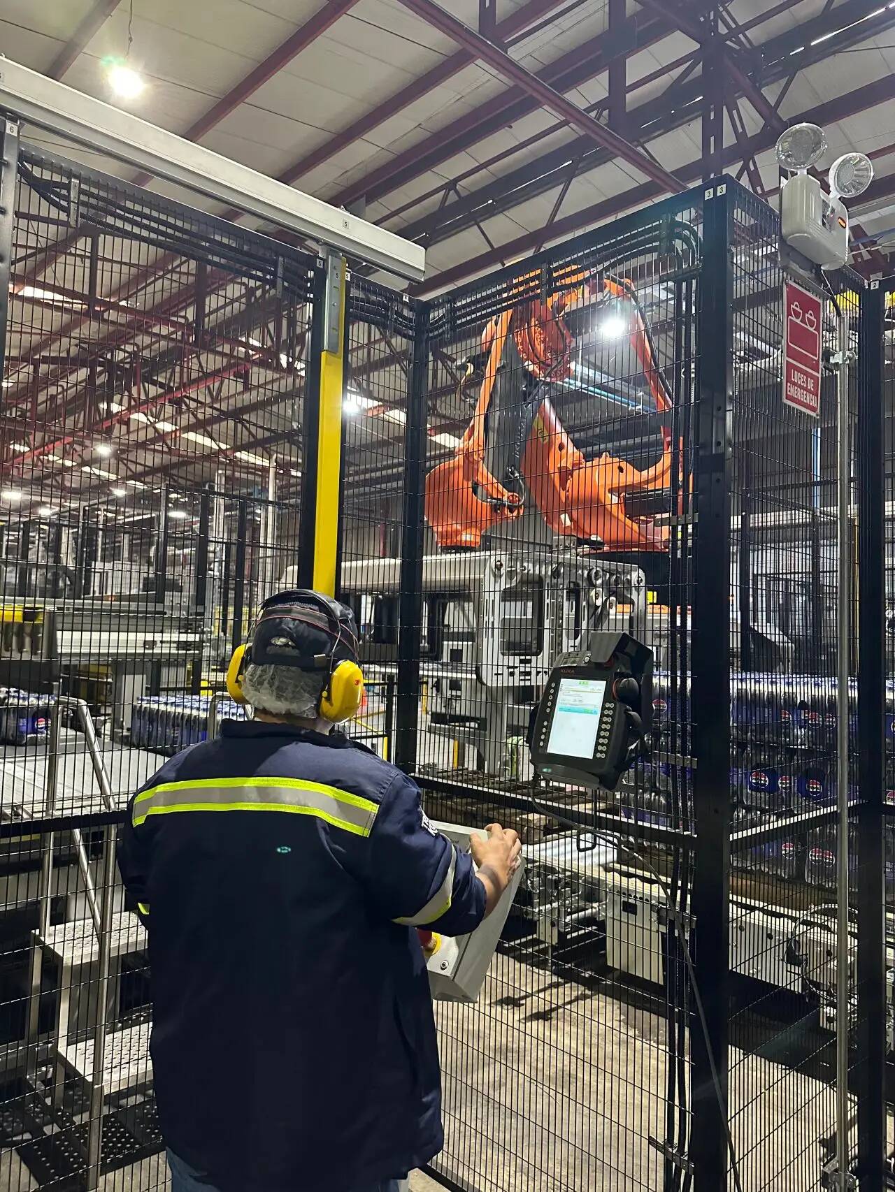 Food-production plant interior with hygiene-rated LED