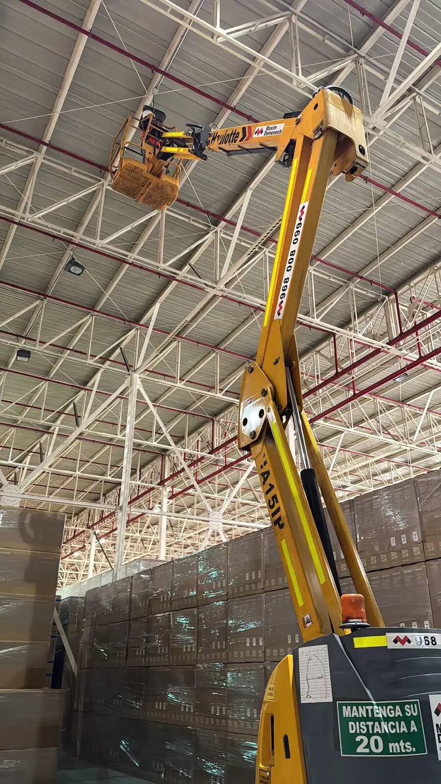 Production plant interior with new LED